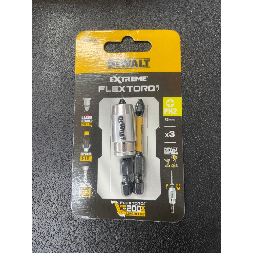 DEWALT ดอกไขควง รุ่น DT70536T PH2 FLEXTORQ ขนาด 50 มม 2 ชิ้น พร้อมปลอกแม่เหล็กแรงสูง ขอลแท้ พร้อมส่งด่วน