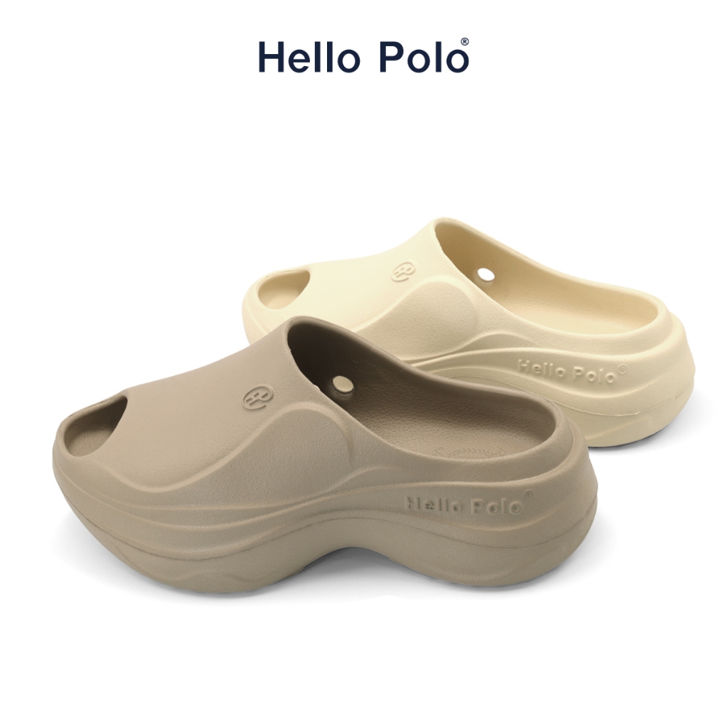 Hello Polo รองเท้าแตะ รองเท้าสวม รองเท้ายางมีรู รุ่น HP8020 แฟชั่น พื้นนิ่ม หนา 6 ซม.