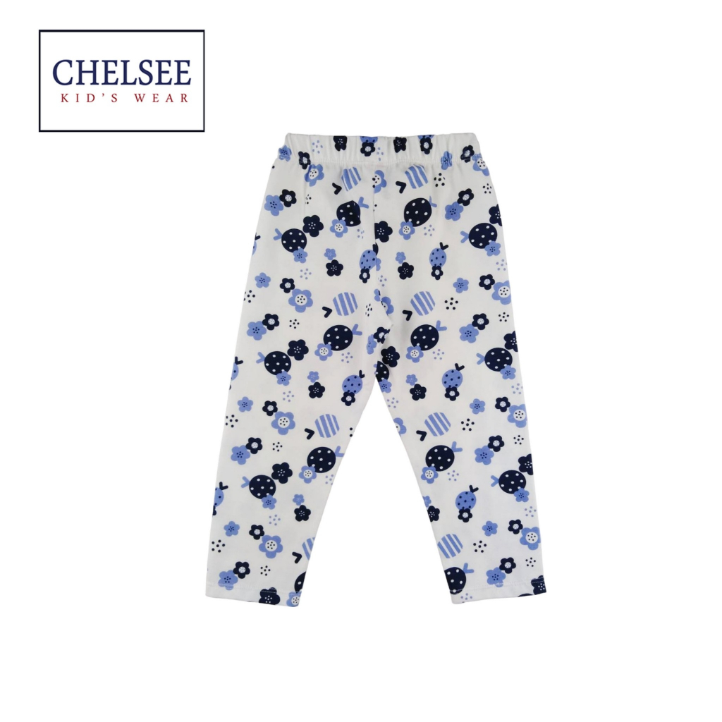 Chelsee กางเกงเลกกิ้ง เด็กผู้หญิง รุ่น 237975 ลายดอกไม้ อายุ 2-10ปี ผ้า Cotton 95% Spandex 5% มีความยืดหยุ่น