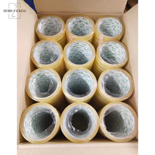 (1ม้วน) เทปใส กว้าง18มม, 1นิ้ว ยาว 45, 100 หลา 45 ไมครอน OPP tape