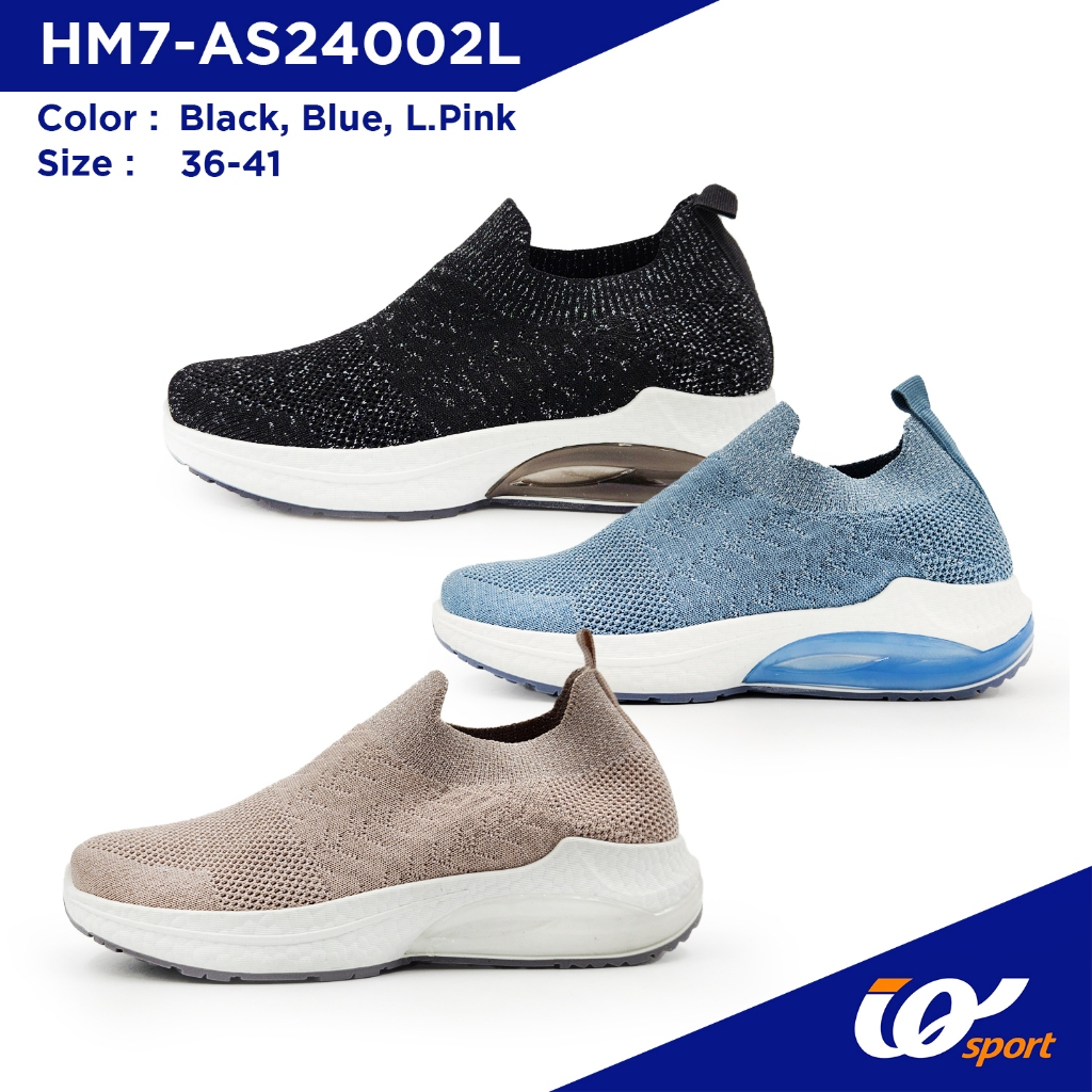 IQ SPORT รองเท้าผ้าใบผู้หญิงเพื่อสุขภาพ (Slip-On) รหัสHM7-AS24002L