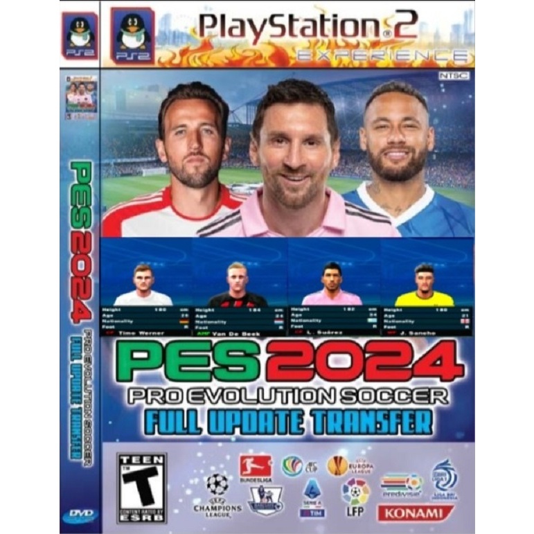 PES 2024 Efootball 2024 PS2 Playstation 2 ปิดตราดหน้าหนาว  ภาษาอังกฤษ 100%