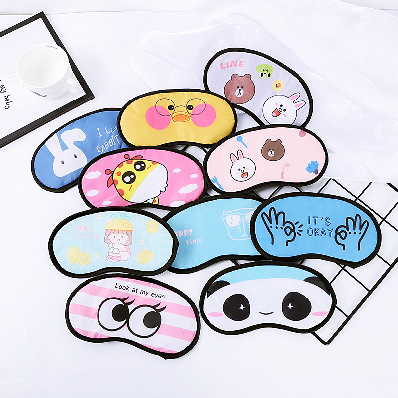 ผ้าปิดตา ที่ปิดตา ลายการ์ตูน น่ารัก กันแสง นอนหลับสบาย ตลอดทั้งคืน คละลาย