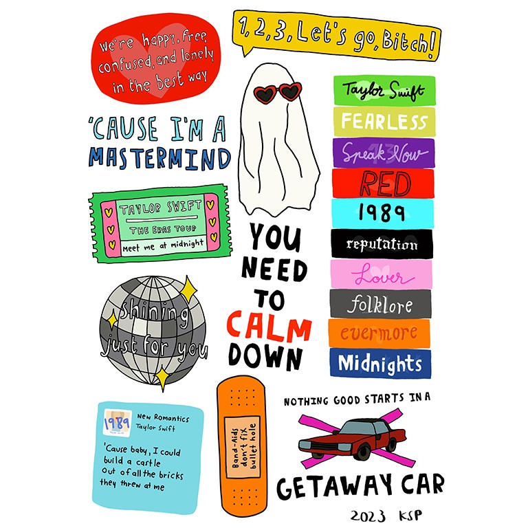 sticker taylor it's me special edition สติกเกอร์น่ารักขนาด A6