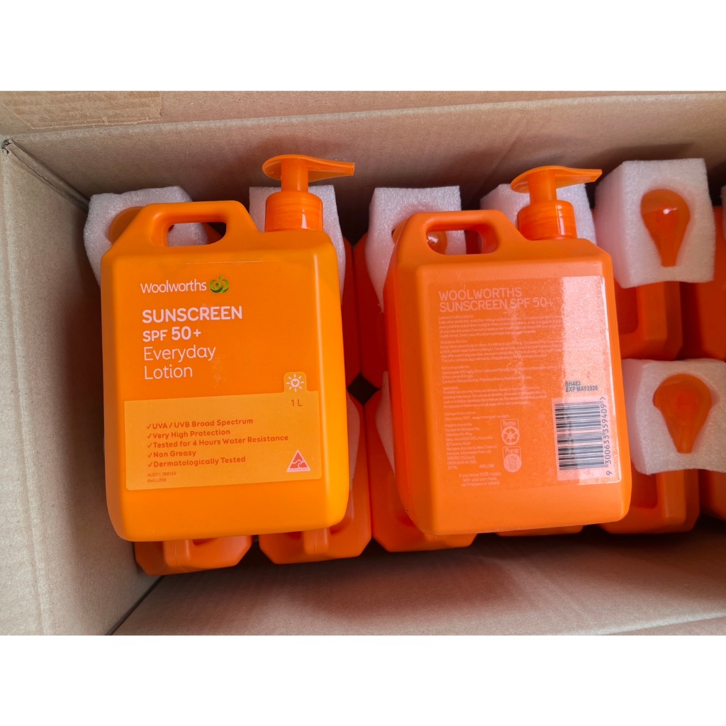 กันแดด กันน้ำ Woolworths Everyday Sunscreen Spf 50+ (1000ml.)exp.04/2026