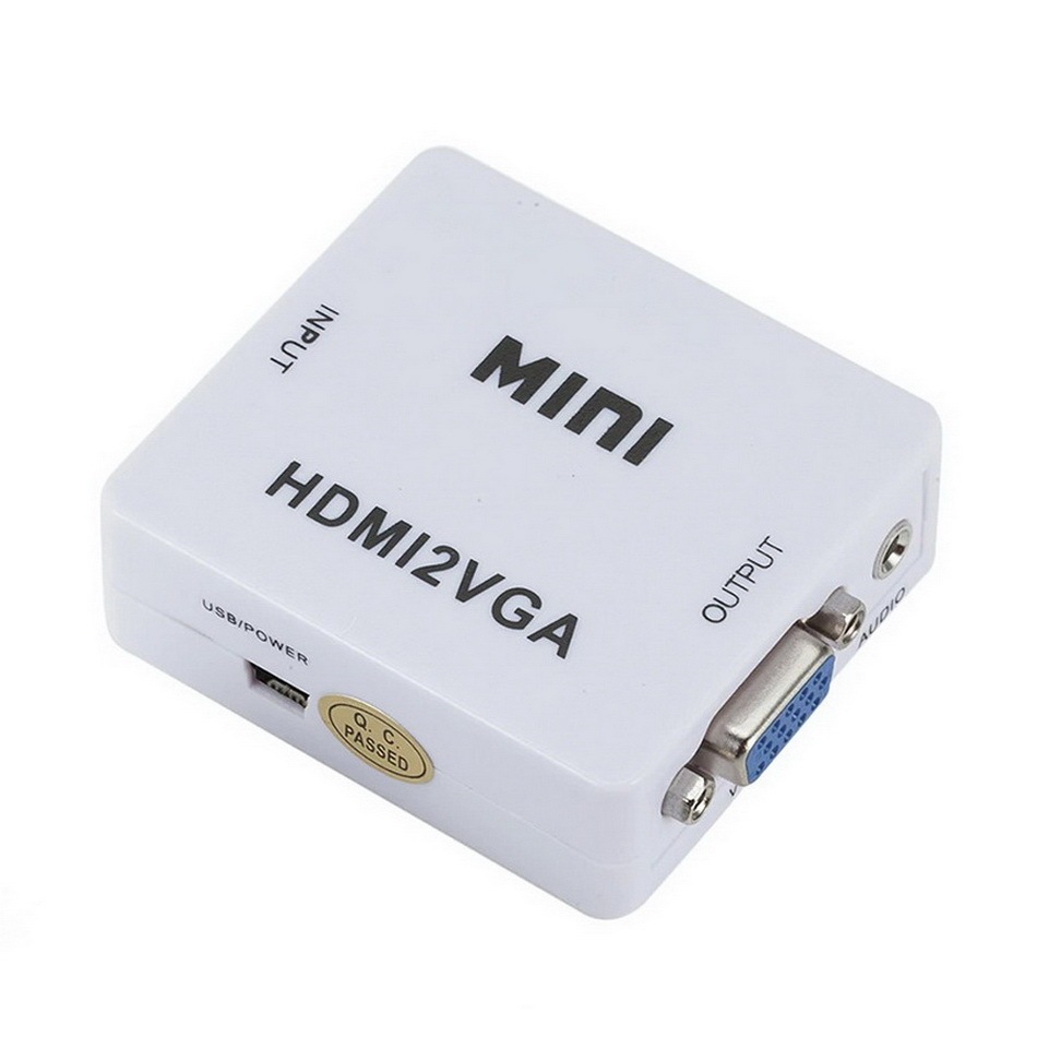 X-Tips HDMI to VGA Adapter แปลง HDMI ออก VGA พร้อม AUX 3.5 มม. ของแท้