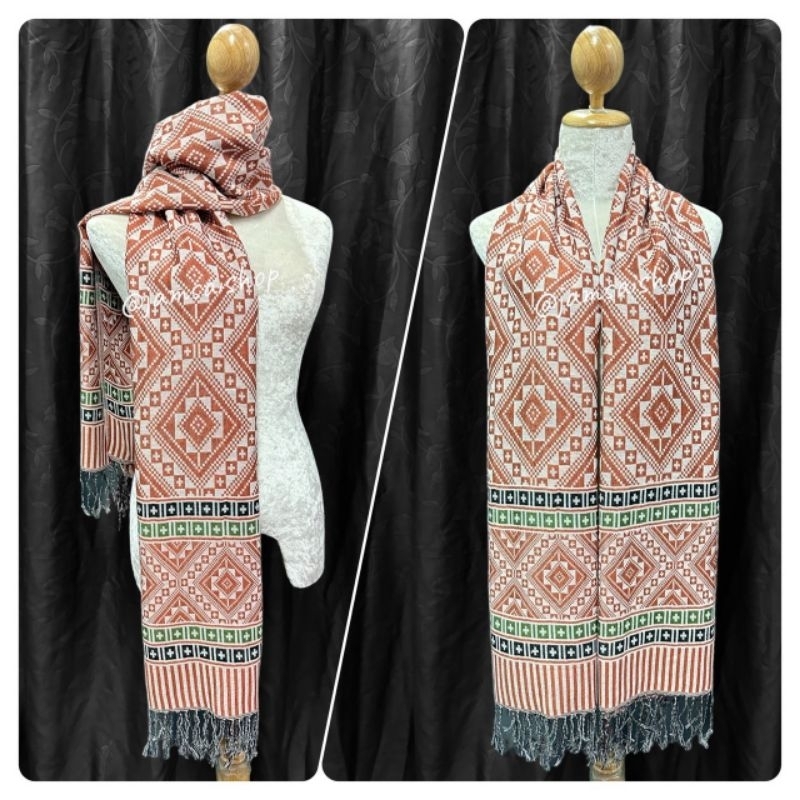 ผ้าพันคอผ้าคลุมไหล่ ลายขิต - รูปที่ 3