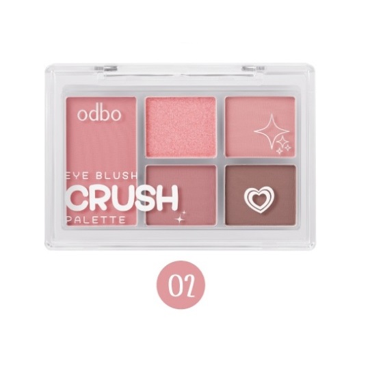 Palette Odbo Eye Blush Crush ODS04 เนื้อแมทติดทนนาน