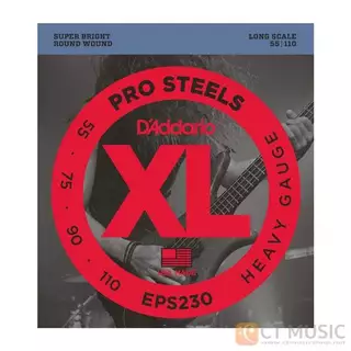 สายเบส D’Addario EPS ProSteels 4-5 String Bass EPS220/EPS190/EPS170/EPS165/EPS160/EPS230/EPS220-5/EPS170-5/EPS165-5