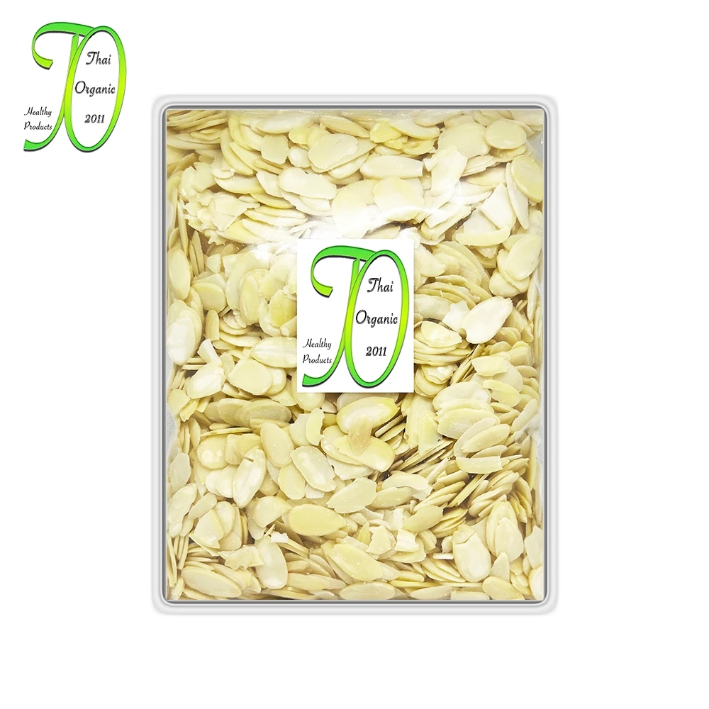 อัลมอนด์สไลด์ ดิบ เต็มแผ่น 250 กรัม Slices Almond Raw 250 g. AA+ สินค้านำเข้าจากอเมริกา สด ใหม่ สวย