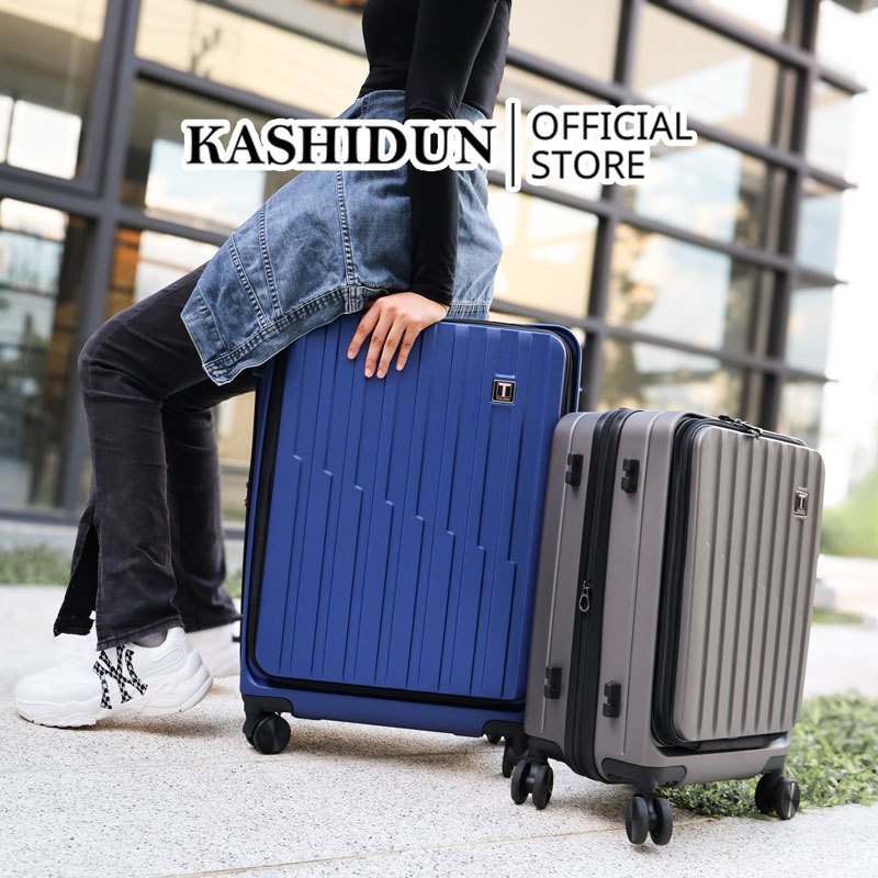 Kashidun กระเป๋าเดินทางล้อลาก รุ่น T15 ขนาด 20 24 และ 28 นิ้ว วัสดุ ABS 100% ซิปขยาย เปิดหน้า