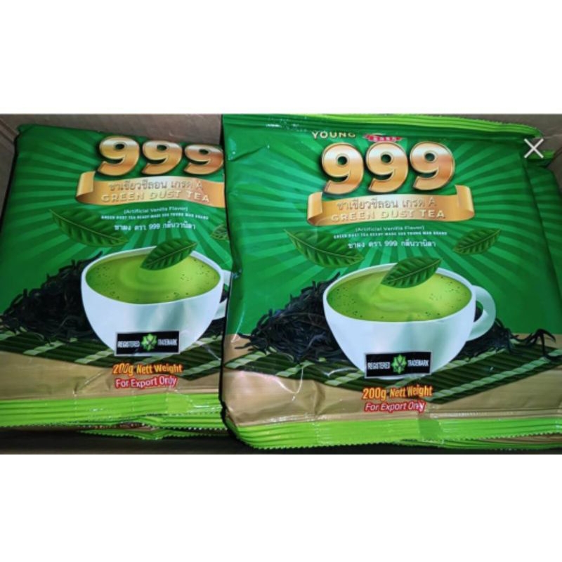 ชาเขียวตรา999 ชาเขียวใต้ กลิ่นหอมวนิลา สีสวย