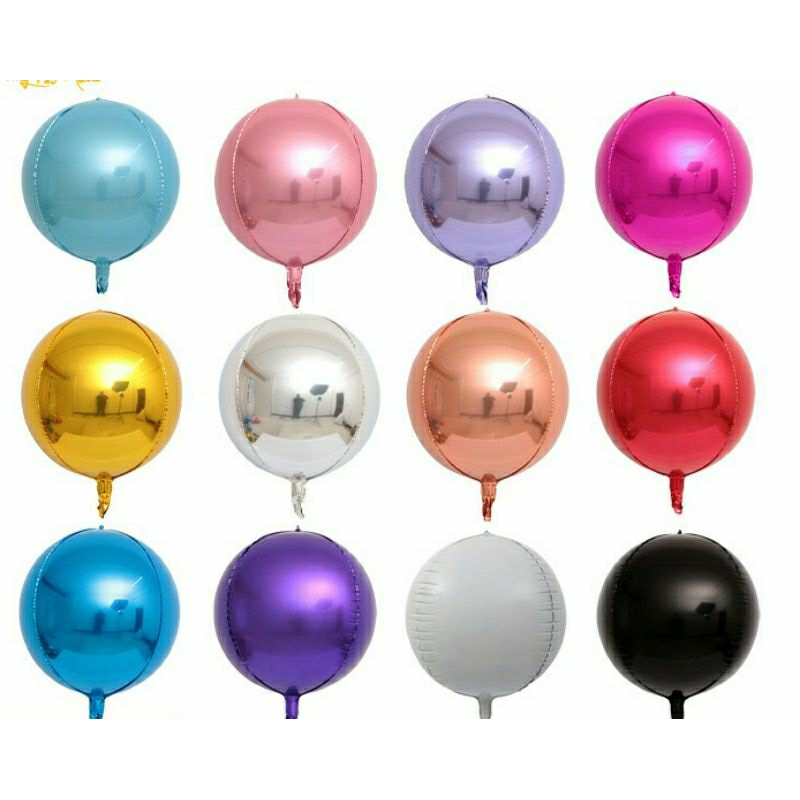 Balloon Fest ลูกโป่ง 4Dกลม 22 นิ้ว ลูกโป่งสีเงิน สีทอง