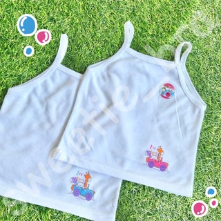 เสื้อสายเดี่ยว ซับในเด็กเล็กคุณหนู พิมพ์ลายการ์ตูน คละสี/คละแบบ