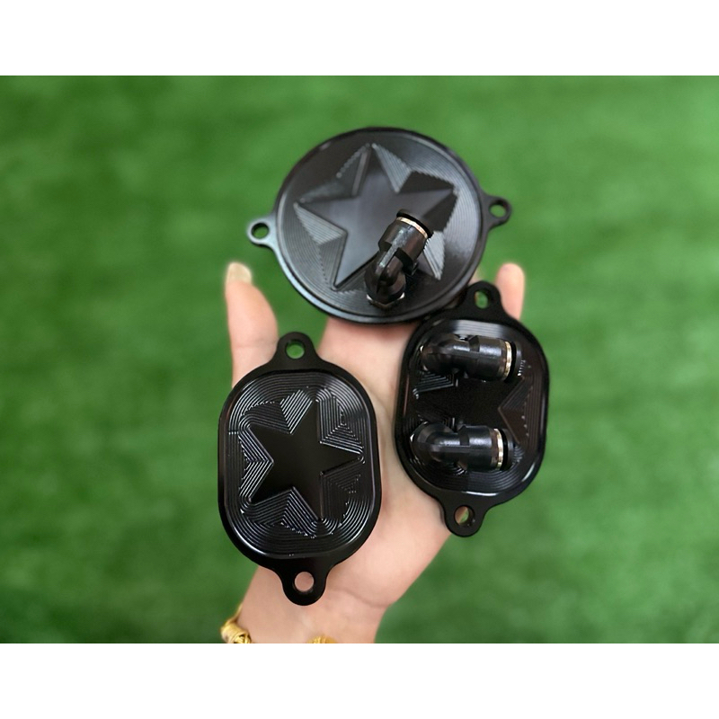 ฝาวาวล์+ฝาแคม✅ครบชุด3ชิ้น✅สำหรับ4วาวล์CNC พร้อมข้อต่อหัวฟิตติ้งครบชุด ใส่เวฟ125R/w-125S/w-125บังลม/w-125เก่า มิเนียมสีสด - รูปที่ 4