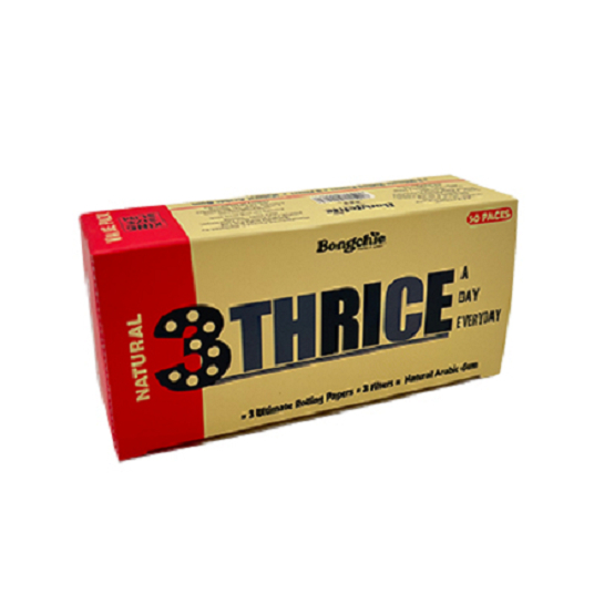 Thrice A Day Natural (สีน้ำตาล) | กล่อง 50 x 3= 150 แผ่น