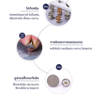 หัวเข็มขัดแฟชั่นเกาหลี เข็มขัดปรับได้ สำหรับผู้หญิง สิ่งประดิษฐ์ชิ้นเล็ก เข็มกลัดกันแสง ไม่ต้องเจาะรูกางเกงเพื่อตกแต่ง
