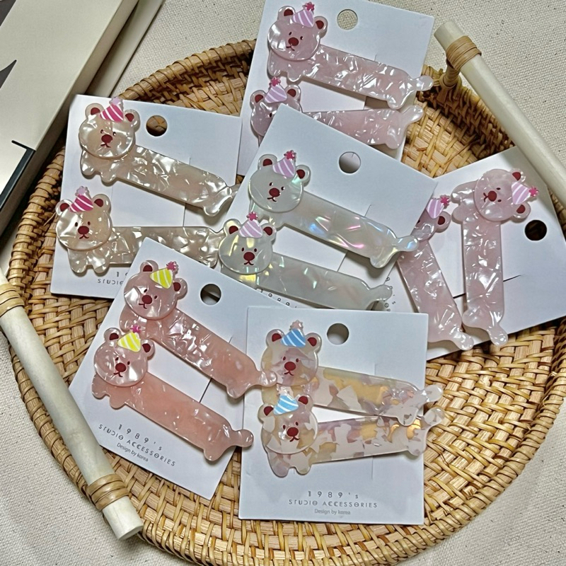 (พร้อมส่ง)2 ชิ้น กิ๊บติดผม กิ๊บหนีบผมรูปน้องหมา (ราคาต่อคู่)🐶