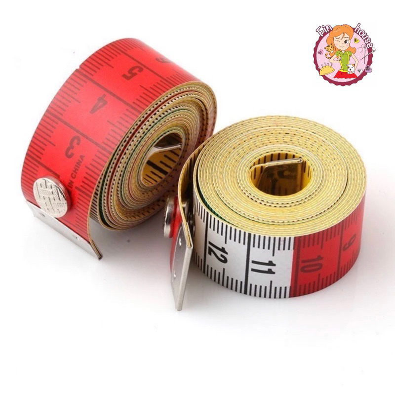 🧸สายวัดเยอรมัน สายวัดตัว  วัดสองหน้า มีกระดุมเก็บได้ คุณภาพดี นิ่มไม่บาด อุปกรณ์ตัดเย็บ