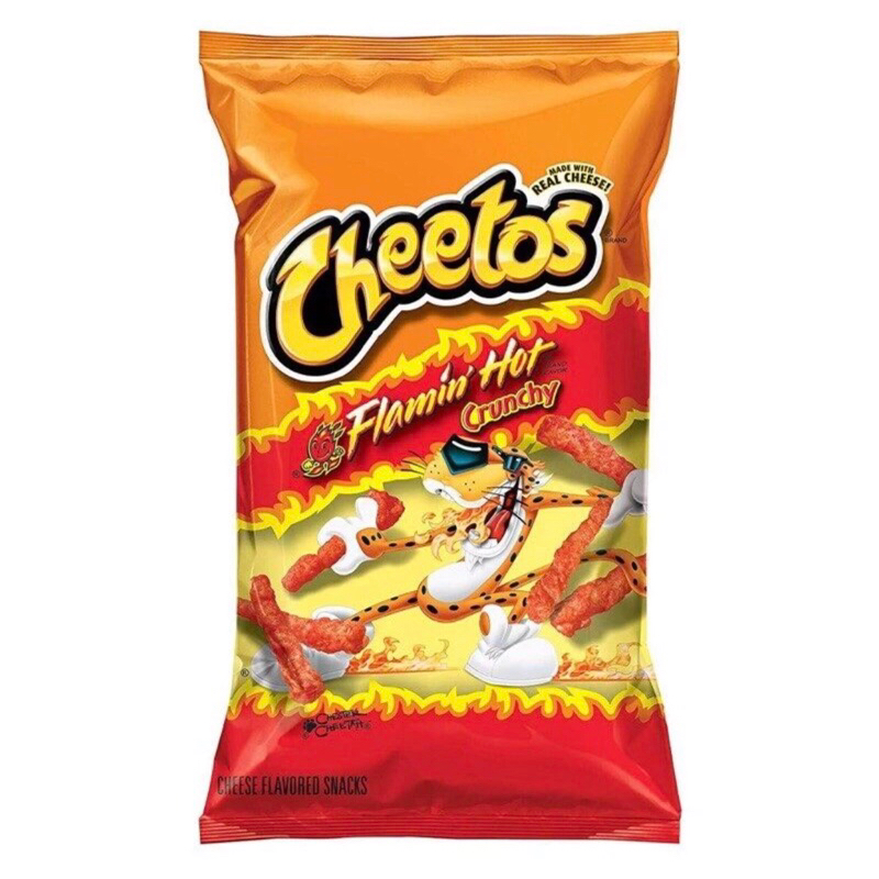 Cheetos Flamin' Hot Crunchy Cheese Snack ชีโตส รสไฟลุกในปาก ขนาด 226g 🇺🇸🇺🇸