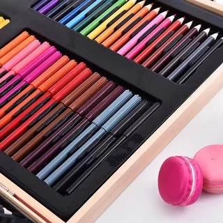 ชุดระบายสี180ชิ้น กล่องไม้พาเลท รวมสีทุกแบบ สีไม้ สีน้ำ สีเทียน สีเมจิก เซ็ต180pc สุดคุ้มค่า ราคาประหยัด เพื่อการศึกษา