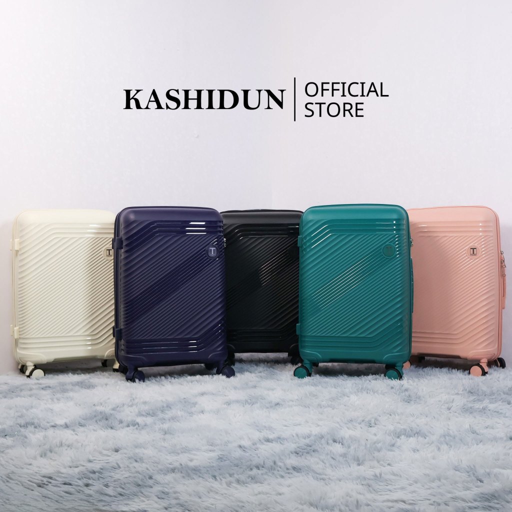 Kashidun  กระเป๋าเดินทางล้อลาก รุ่น T24 ขนาด 20 24 และ 28 นิ้ว วัสดุ PP 100% แข็งแรง ยืดหยุ่น บิดงอได้