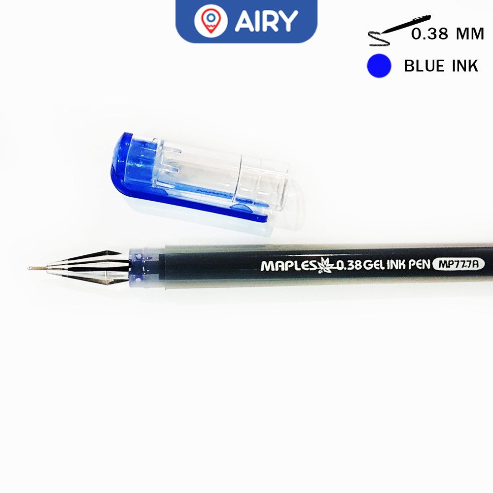 (K)ปากกาเจลหัวเพชร Maples ปากกา ปากกาเจล แบบปลอก เครื่องเขียน ขนาด 0.38mm (1 แท่ง) รุ่น MP-777A