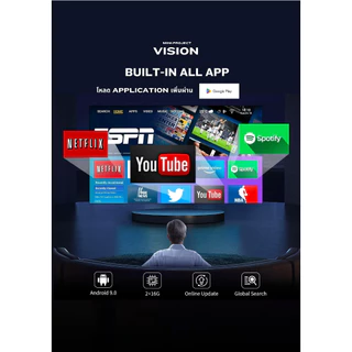 [24HR ส่งทันที] GISMO📍 Vision 4K Projector โปรเจคเตอร์ ความสว่างสูง 450 ANSI Built-In Andriod 9.0 HI-FI 5W