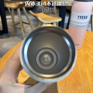 TYESO แก้วเก็บอุณภูมิ 500ML แก้วกาแฟ กระติกน้ำสูญญากาศ ความเย็นของแท้แก้วสแตนเลส