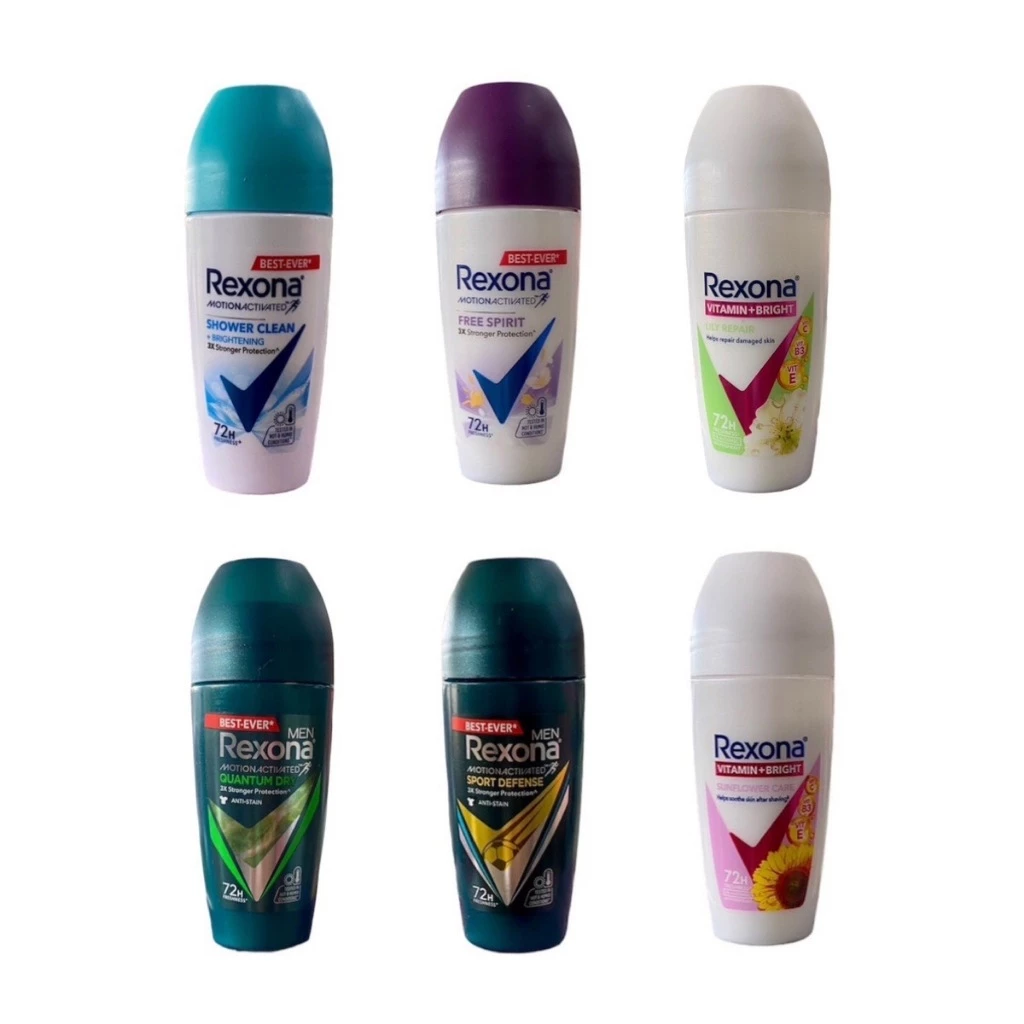 เรโซน่า โรลออน 45 มล. สินค้ากำลังเปลี่ยนแพกเกจ ลูกค้าอาจจะได้ขวดรูปแบบอื่น rexona rollon มีให้เลือกมากกว่า 20 กลิ่น