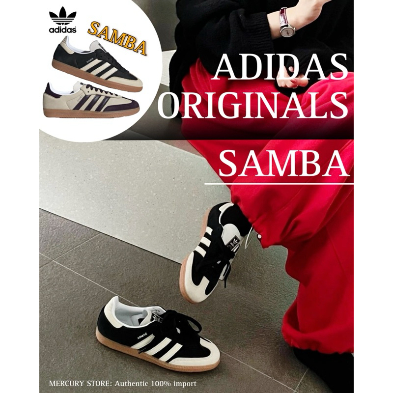 ❤️‍🔥แท้ล้าน% สีใหม่ 2023.11❤️‍🔥 Adidas Originals Samba IE5835🤍/IE5836🖤