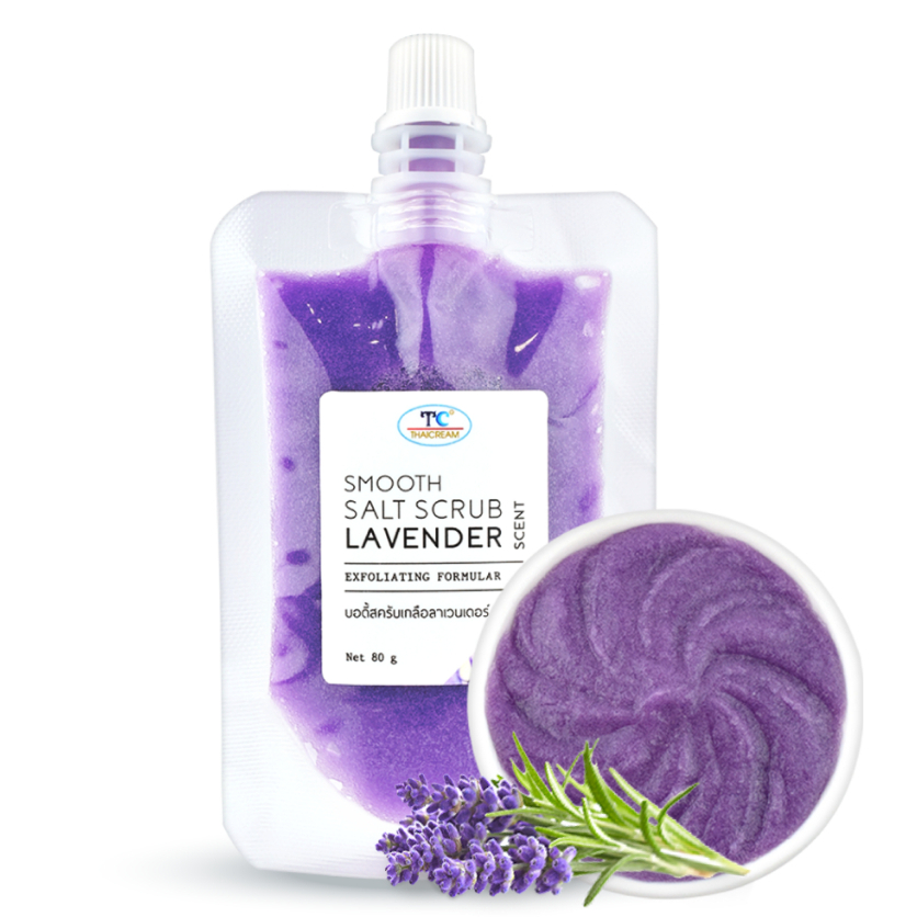 Thaicream เกลือสปาขัดผิว สครับเกลือ ลาเวนเดอร์ สครับมือเท้า ไทยครีม Smooth Salt Scrub Lavender Scent
