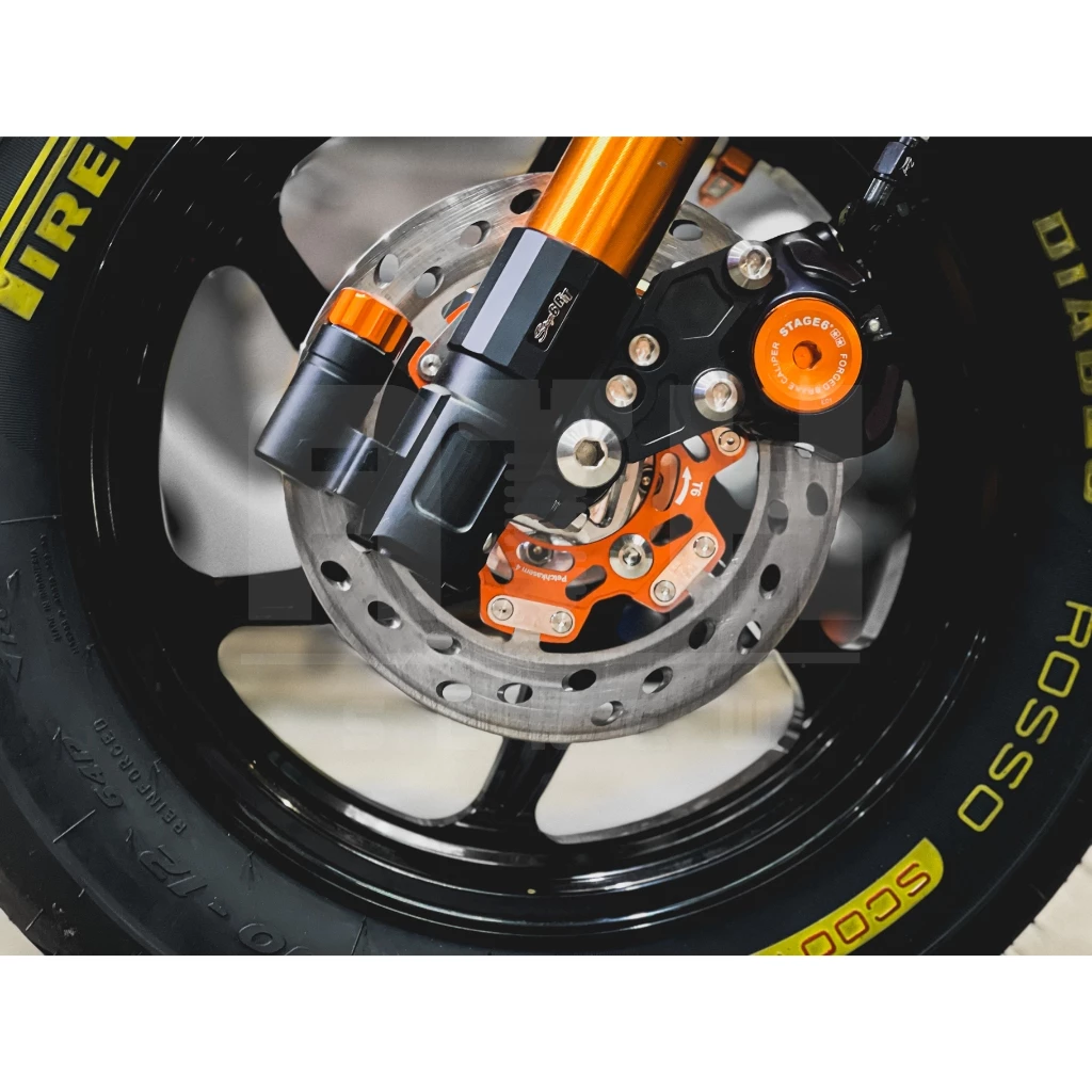 จานเบรคแต่ง จานดิส น้าคม รูเฉียง 190mm และ 220mm สำหรับ Honda Giorno 125 thumbnail 3