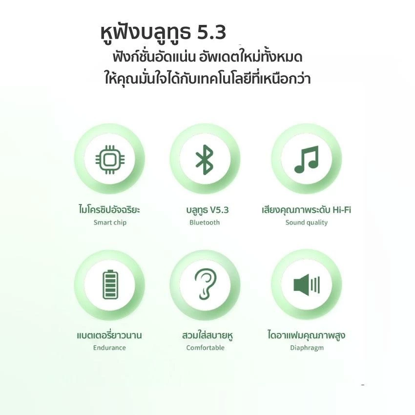 หูฟัง TWS Bluetooth HIFI IPX5 มินิ มีไมโครโฟน thumbnail 7