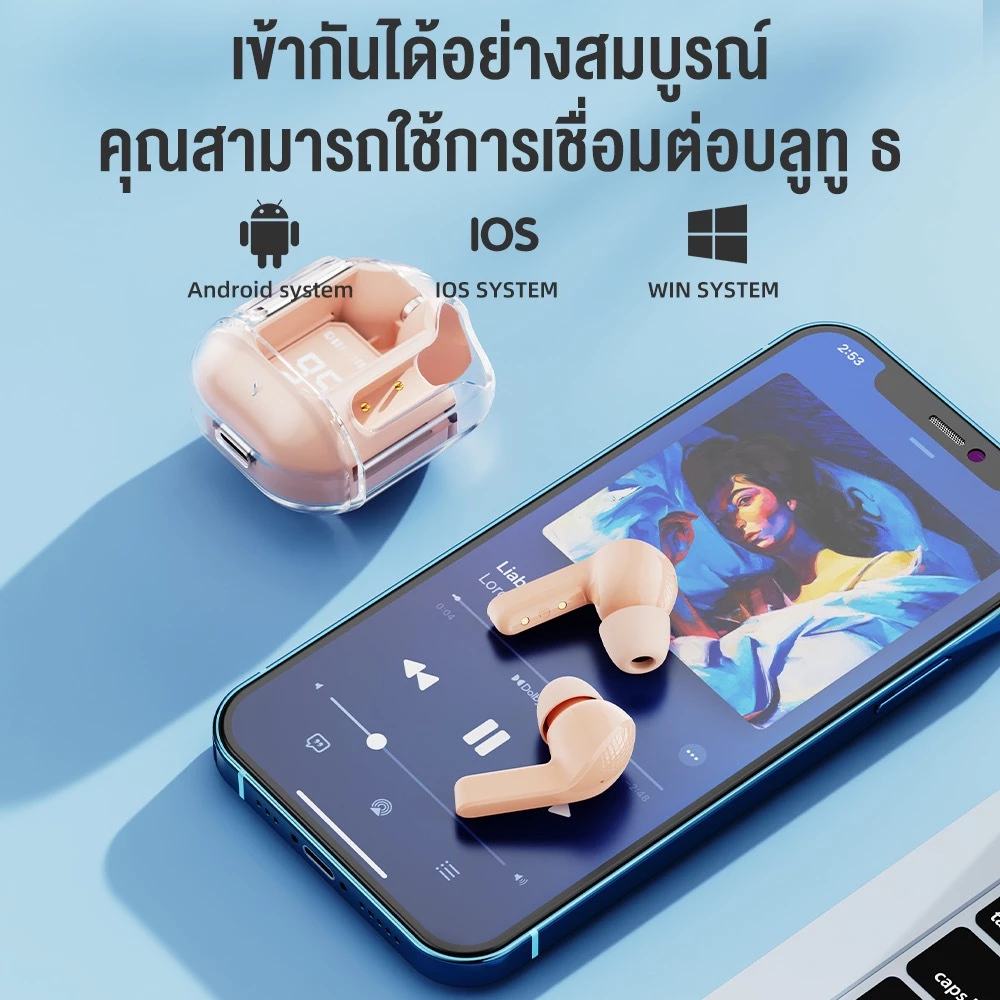 หูฟัง TWS Bluetooth HIFI IPX5 มินิ มีไมโครโฟน thumbnail 6