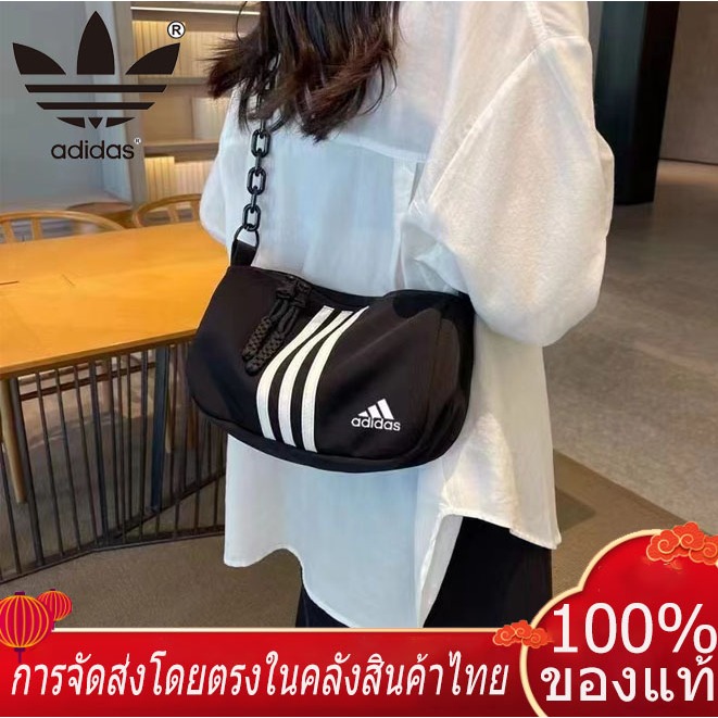 2024 100%ของแท้ adidas Shoulder Bags กีฬากระเป๋าสะพายไหล่กระเป๋าแฟชั่นถุงร่อซู้ล