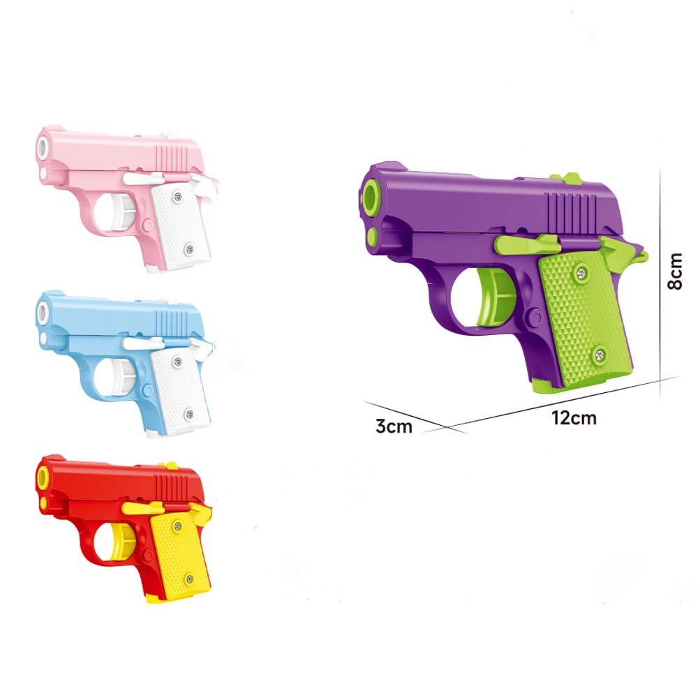 พร้อมส่ง ปืนของเล่นสำหรับเด็ก 3D  มีแค่เสียง ไม่เป็นอันตราย มีดแครอทของเล่น แบบยืดหดได้ สนุก คลายเครียด ของเล่นเด็ก - รูปที่ 6