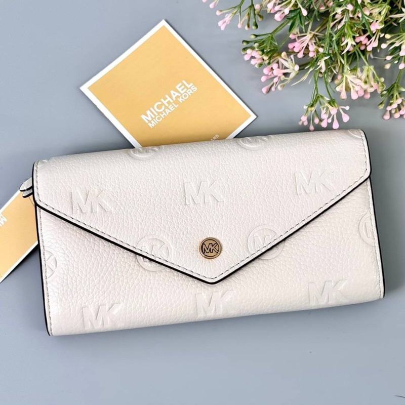 👑ผ่อน0%~แท้100%👑 Miichel Kos  กระเป๋าสตางค์ Jet Set Envelope Wallet 35F3GTVE7T