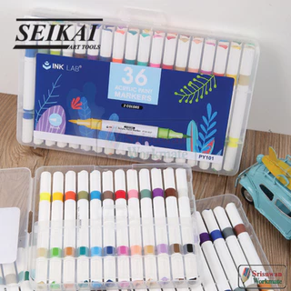 SEIKAI Acrylic Paint Marker ชุดปากกามาร์คเกอร์ อะคริลิค 24สี / 48สี / 72สี ปากกาเพ้นท์ หมึก INK LAB PY-101