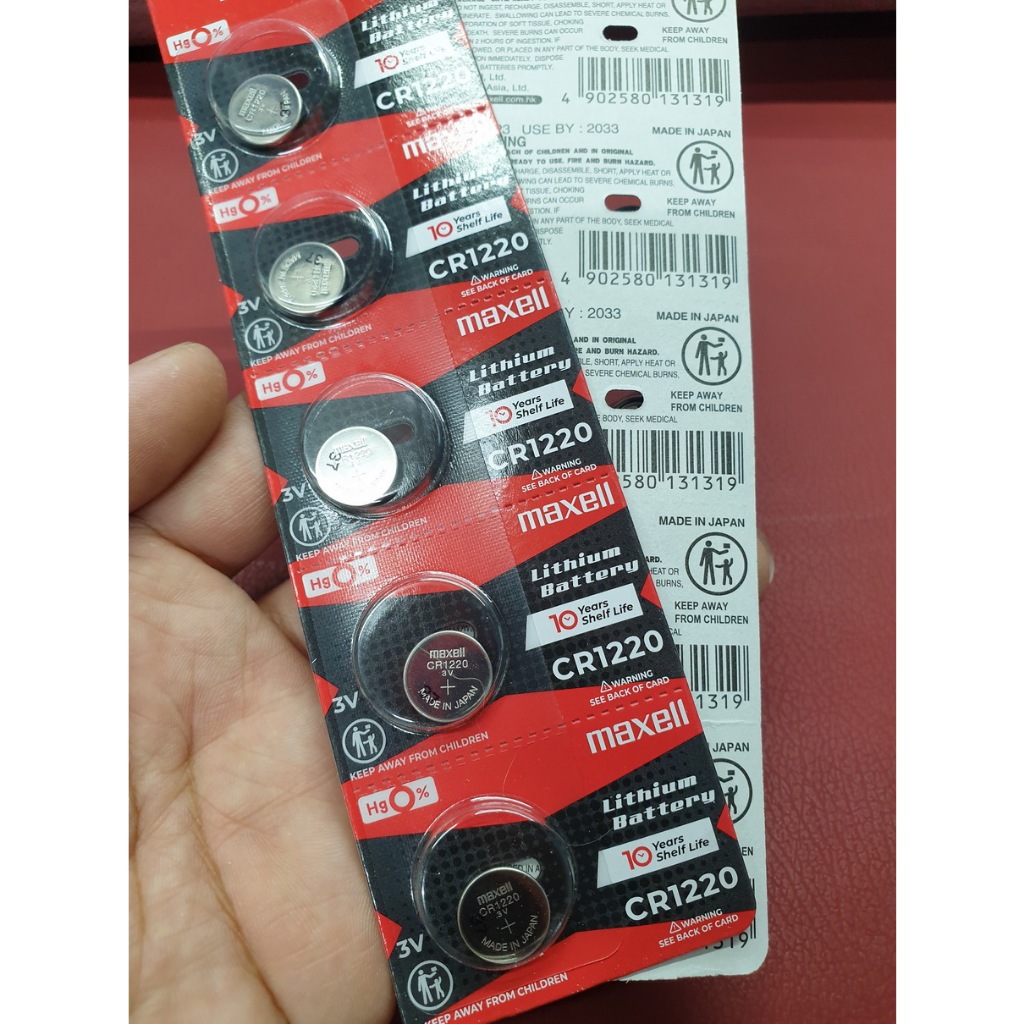 ถ่าน แบตเตอรี่นาฬิกา casio g-shock aw-590 ,aw591 แท้ ตรงรุ่นชัวร์ แกะใส่ใช้งานได้เลย (Maxell ,murata,panasonicCR1220)