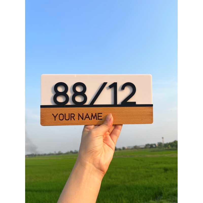 ป้ายบ้านเลขที่บ้าน ห้อง คอนโด มินิมอล ST_9