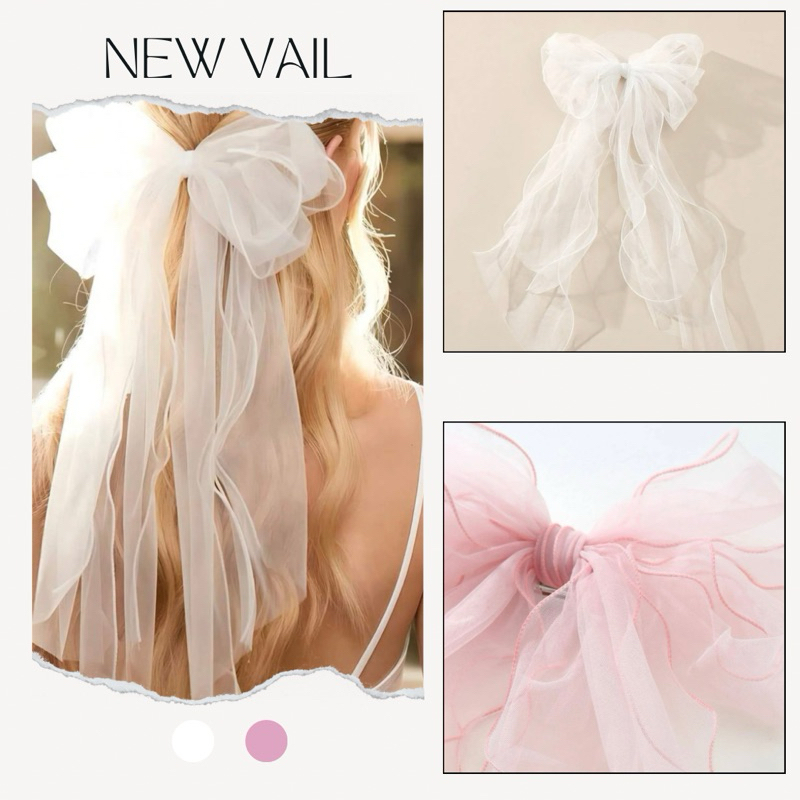 พร้อมส่ง ❗️Veil เวลติดผมเจ้าสาว กิ๊ฟติดผมเจ้าสาว เนื้อผ้าดี V02 👍