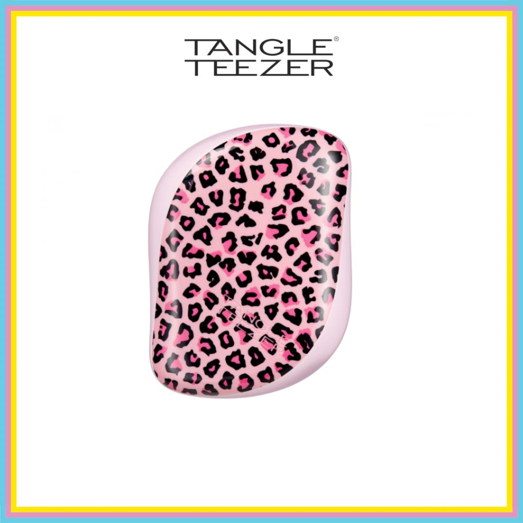 TANGLE TEEZER หวี แทงเกิ้ล ทีเซอร์ COMPACT STYLER PINK LEOPARD