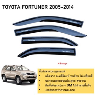 Toyota Fortuner คิ้วกันสาดประตู คิ้วกันฝนประตู อะคริลิคแท้ ส…