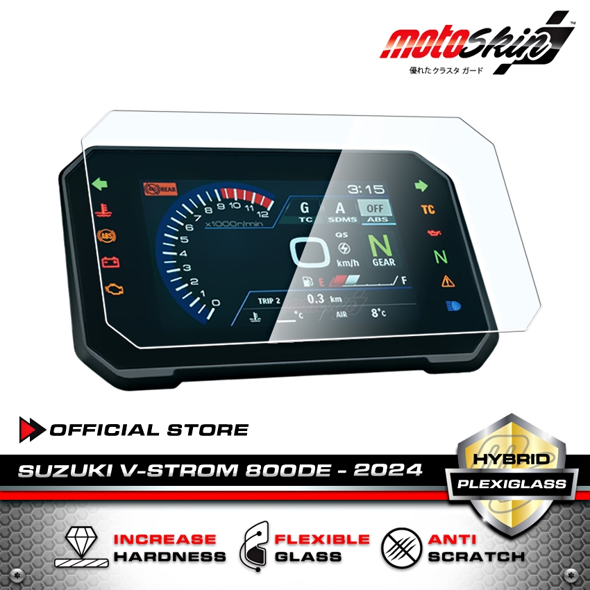 motoSkin ฟิล์ม Plexiglass กันรอยหน้าปัด SUZUKI V-STROM 800DE ปี 2024 Dashboard Protection Film