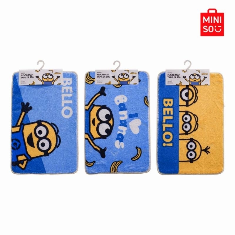 Miniso พรมเช็ดเท้ามินเนี่ยน มีถึง 3 ลายให้เลือก มีติดบ้านไว้สักผืนคงน่ารักมาก ลิขสิทธิ์แท้