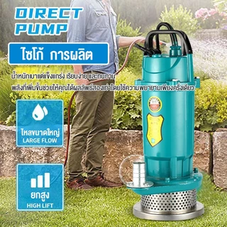 ปั๊มจุ่ม ปั๊มแช่ 1000W ปั๊มแช่ไฟฟ้า มอเตอร์ทองแดงแท้ 100% ประสิทธิภาพที่ม การป้องกันความร้อนสูงเกินไป