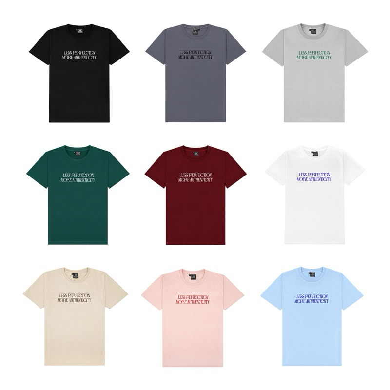 29decem - เสื้อยืดลาย less perfection more authenticity