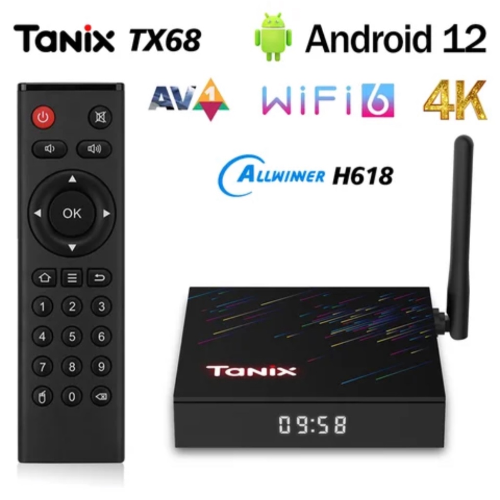 TX68 CPU H618 Android 12 Allwinner H618 Wifi6 5G Wifi Bluetooth5.0 AV1 4K  Smart TV Box
