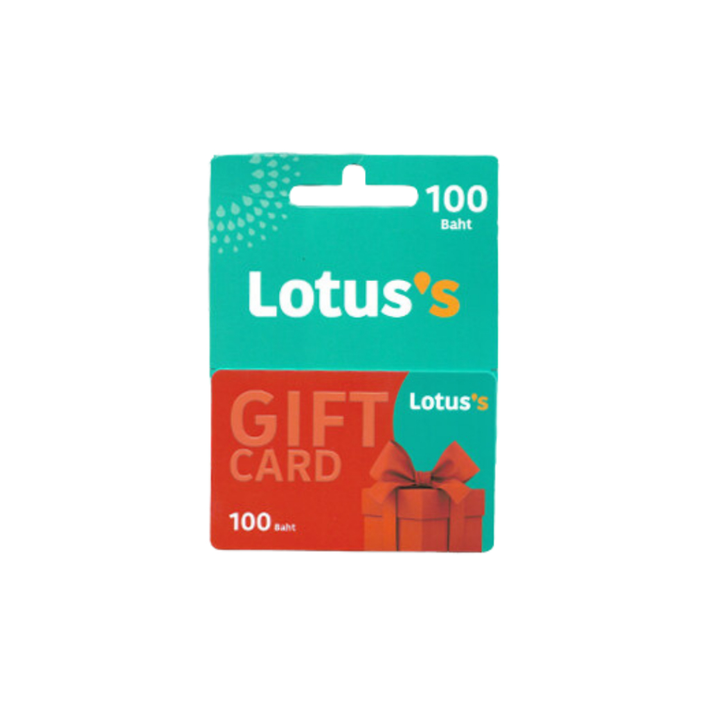 ของแถม บัตรกำนัลโลตัส Tesco Lotus Gift Card บัตรเงินสด 100.-